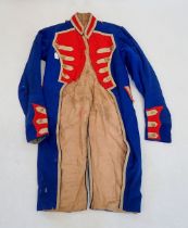 A 19th century French military blue and red officers dress coat
