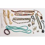 Various bead necklaces etc