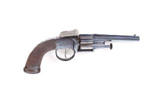 (S58) 120 bore Percussion Transition Revolver, blued overall with 4¼ ins rifled octagonal barrel,