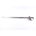 A Cavalry Trooper's type sword, 32½ ins blade with wide fuller, steel bowl hilt, wired shagreen