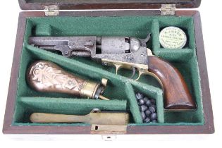 (S58) .31 Colt Pocket M1849 single-action percussion revolver, 4 ins octagonal barrel stamped with