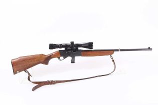Ⓕ (S1) .22 Anschutz Modell 520 semi-automatic rifle, 21 ins sighted barrel, with magazine, 3-9x40