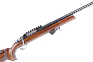 Ⓕ (S1) 7.62mm York Firearms Co. bolt-action target rifle, 23½ ins heavy barrel with dovetail scope