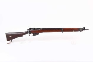 Ⓕ (S1) .303 Long Branch Enfield No.4 Mk1* bolt-action service rifle dated 1942, in military