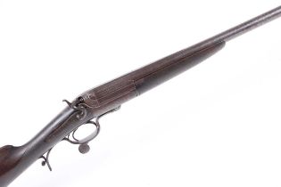 (S58) 10 bore J. & W. Tolley Single Hammer Sporting Gun c.1875-87, 31¼ ins damascus barrel (original