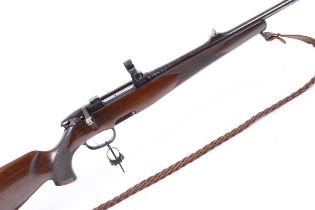 Ⓕ (S1) .243 (Win) Steyr Mannlicher bolt-action carbine, 20½ ins rope-twist barrel with blade and