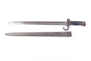 French Berthier M1892 bayonet with scabbard