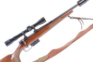 Ⓕ (S1) .223(Rem) CZ BRNO 527 bolt-action rifle, 25 ins barrel with moderator, 5-shot magazine,