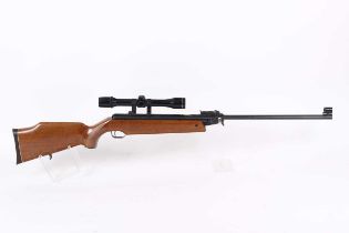.22 Feinwerkbau Series MkII Sport 127 break-barrel air rifle, original sights, mounted 4 x 32 ASI De