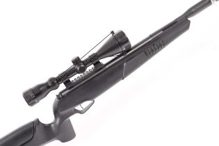 .22 Stoeger ATAC S2 break barrel air rifle, moderated barrel, black Stoeger stock with pic rail