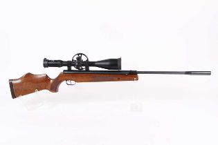 .22 Weihrauch HW80 break-barrel air rifle, fitted moderator, mounted 6-24x56 Nikko Sterling