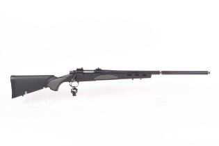Ⓕ (S1) .22-250 Remington Model 700 bolt-action rifle, 25 ins heavy barrel screw cut for moderator,