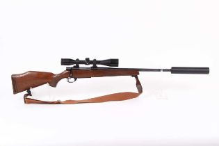 Ⓕ (S1) .243 (Win) RWS Model 89 bolt-action rifle, 22½ ins barrel fitted with over-barrel