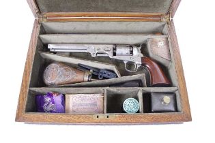 (S58) .36 Colt Navy M1851 Percussion Single-Action Revolver c.1861, 7½ ins octagonal barrel with