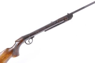 .177 Oscar Will Tell type air rifle, side-lever action, part octagonal barrel with open sights,