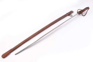 British P1853 type drill purpose sword by Mole (Birmingham), 33 ins rounded blade with fuller,