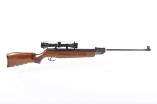 .22 Edgar Bros. Hatsan Model 60 break barrel air rifle, tunnel foresight, adjustable rear sight,