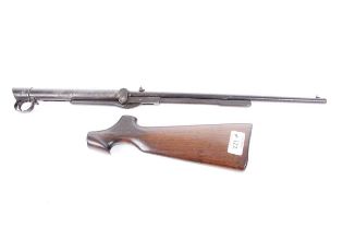 The barrel, action, and stock of a .177 BSA Improved Model D air rifle, no. S68130