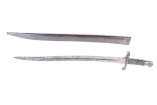 British P1860 Martini Henry Yataghan sword bayonet with scabbard