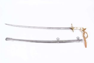 Pattern 1831 General Officer's Mamaluke-hilted sabre, 31½ ins curved blade, the ricasso with maker's