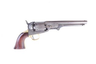 (S58) .36 Colt Navy M1851 Percussion Single-Action Revolver c.1861, 7½ ins octagonal barrel with the