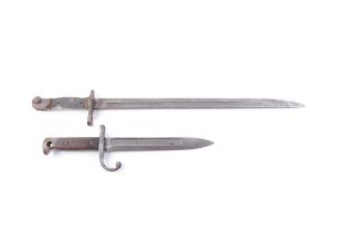 US Remington 1913 Pattern bayonet (no grips) together with a US M1899 Remington No.5 rolling block