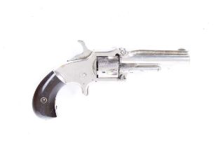 (S58) .30 (rim) Marlin XXX Standard Nickel Plated Percussion Revolver, 3 ins top opening barrel