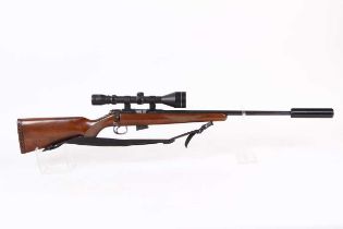 Ⓕ (S1) .17 (Hmr) CZ 452-2E American bolt-action rifle, 20 ins screw-cut barrel fitted with SAK