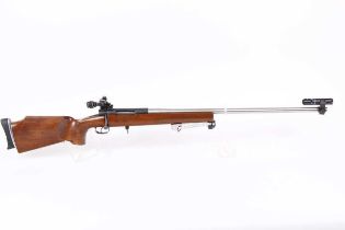 Ⓕ (S1) 7.62mm Musgrave bolt-action target rifle, 28 ins Maddco stainless-steel barrel, Centra tunnel