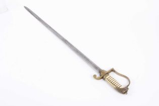 Royal Navy Officer's Sword 1805 Pattern (reproduction), white wire bound stirrup hilted grips, 31