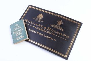 +VAT An embossed leather trade label for Holland & Holland, together with Curtis's and Harvey's