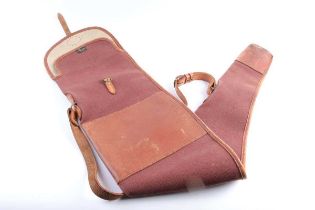 A Brady canvas and leather rifle slip