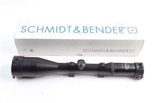 A 2.5-10x56 Schmidt & Bender rifle scope, with Warne quick release mounts, boxed