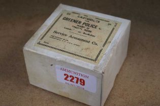 Ⓕ (S2) 24 x Greener Police Gun Mark III Special Bore cartridges