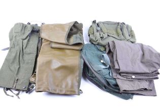 Shooting clothing inc. combat jerkin (180/104), leggings (XS), gaiters and carry pouches