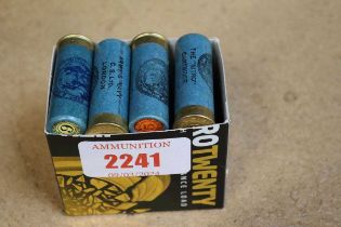 Ⓕ (S2_ 16 x 12 bore Army & Navy Stores 'The Nitro' paper cased collector cartridges