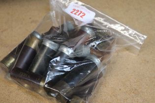 Ⓕ (S2) 16 various military engine starter cartridges: 4 bore 4 ins No.3 Mk1, 4 bore 3½ ins, 12