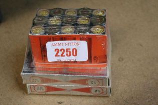Ⓕ (S2) 35 x 12 bore FN zinc cased ejector cartridges, 4SG, possibly WD contract due to packet