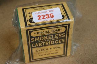 Ⓕ (S2) 25 x 12 bore collector cartridges by Leech & Son 'Special Load', no.6 30gr in sealed box