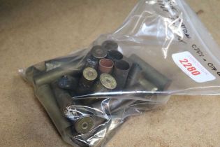 Ⓕ (S2) Quantity of brass cased shot cartridges and empty cases including some pinfire