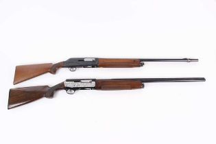 Ⓕ (S2) Two semi-automatic shotguns: 12 bore Breda, 3 shot, 24 ins barrel, 14 ins stock, no.