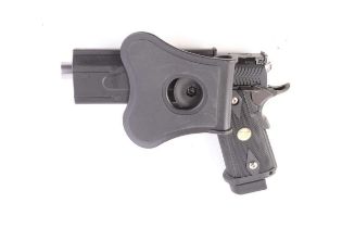 +VAT WE-Tech Hi-Capa 5.1 Dragon Maple Leaf airsoft pistol in holster. Bidders must have valid
