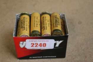 Ⓕ (S2) 16 x 12 bore Jeffery's 'Club Smokeless' paper cased collector cartridges