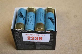 Ⓕ (S2) 16 x 12 bore Hellis 'The Snipe' paper cased collectors cartridges