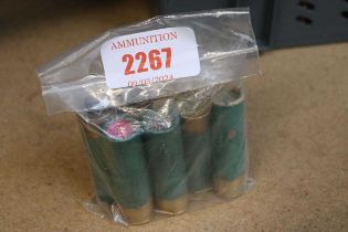 Ⓕ (S2) 6 x 8 bore early Eley Gastight pinfire shot cartridges