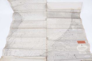 A WWI Imperial German nautical chart of the North Sea 'Nordsee Die Hoofden', approx. 46 x 43 ins