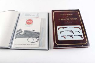 Vol: The Encyclopedia of Spring Air Pistols by John Griffiths, together with a folio of Webley