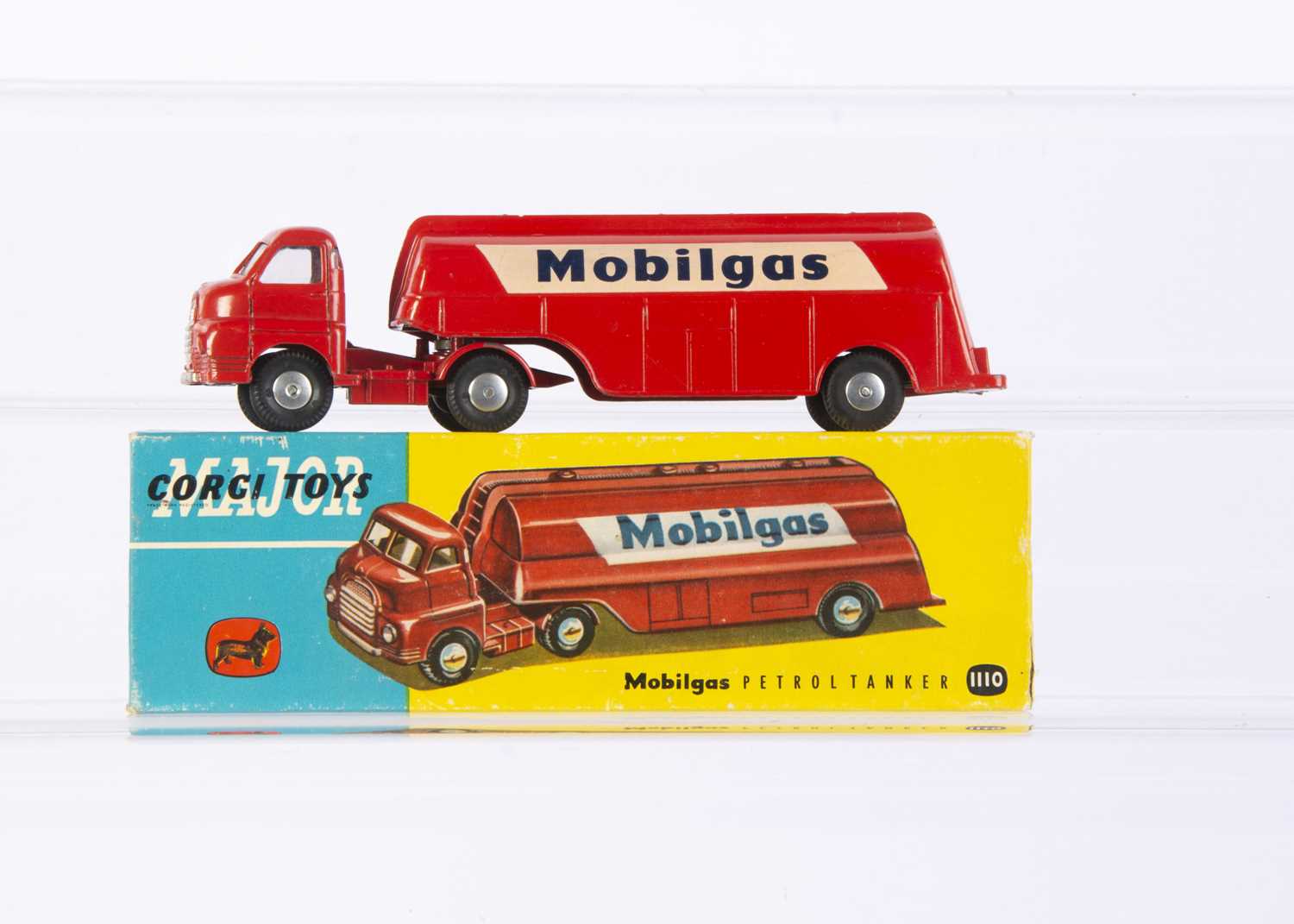 Corgi Major Vintage – Bedford Big Tractor + Mobilgas Tanker – Diecast Rouge – Occasion