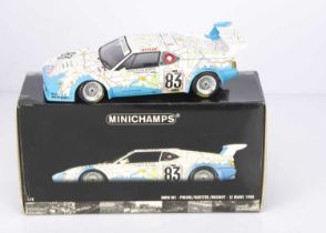 Minichamps 1:18 BMW M1 Procar 'Carte de France' (Pironi/Quester/Mignot) 24h Le Mans 1980,
