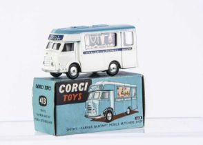 A Corgi Toys 413 Smith's Karrier Bantam Mobile Butchers Shop,